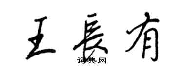 王正良王长有行书个性签名怎么写