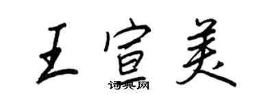 王正良王宣美行书个性签名怎么写