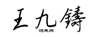 王正良王九铸行书个性签名怎么写