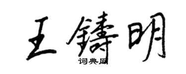 王正良王铸明行书个性签名怎么写