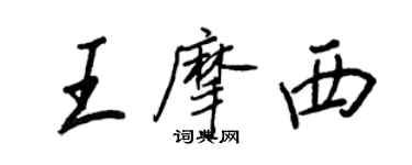 王正良王摩西行书个性签名怎么写