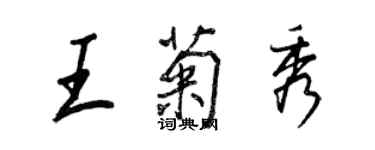 王正良王菊秀行书个性签名怎么写