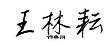王正良王林耘行书个性签名怎么写