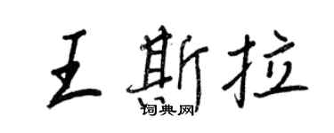王正良王斯拉行书个性签名怎么写