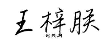 王正良王梓朕行书个性签名怎么写