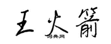 王正良王火箭行书个性签名怎么写