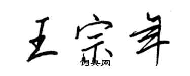 王正良王宗年行书个性签名怎么写
