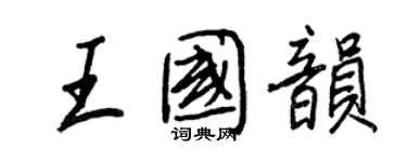 王正良王国韵行书个性签名怎么写