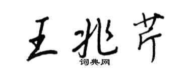 王正良王兆芹行书个性签名怎么写