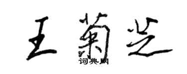 王正良王菊芝行书个性签名怎么写