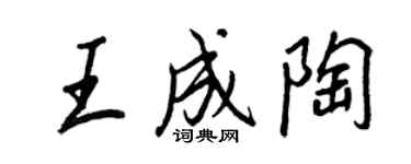 王正良王成陶行书个性签名怎么写