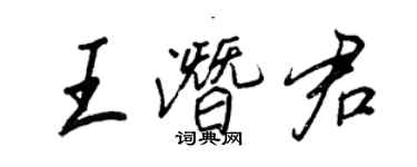 王正良王潜君行书个性签名怎么写