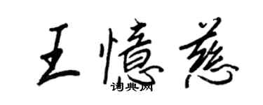 王正良王忆慈行书个性签名怎么写
