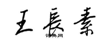 王正良王长素行书个性签名怎么写