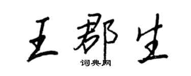 王正良王郡生行书个性签名怎么写
