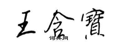 王正良王含宝行书个性签名怎么写