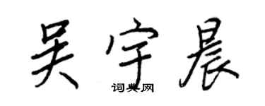 王正良吴宇晨行书个性签名怎么写