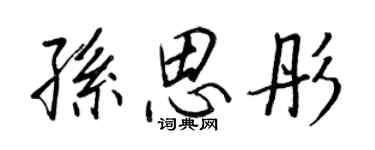 王正良孙思彤行书个性签名怎么写