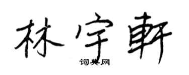王正良林宇轩行书个性签名怎么写