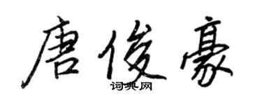 王正良唐俊豪行书个性签名怎么写