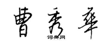 王正良曹秀华行书个性签名怎么写