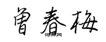 王正良曾春梅行书个性签名怎么写