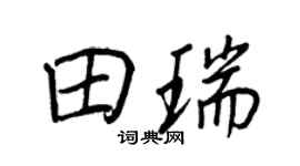 王正良田瑞行书个性签名怎么写