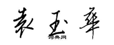 王正良袁玉华行书个性签名怎么写