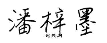 王正良潘梓墨行书个性签名怎么写