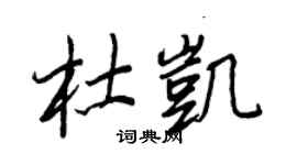 王正良杜凯行书个性签名怎么写