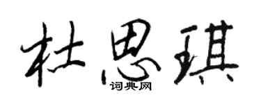 王正良杜思琪行书个性签名怎么写