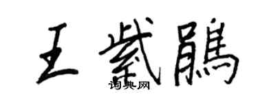 王正良王紫鹃行书个性签名怎么写