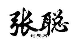 胡问遂张聪行书个性签名怎么写