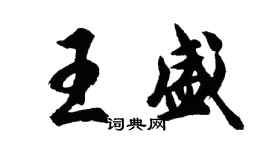 胡问遂王盛行书个性签名怎么写