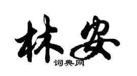 胡问遂林安行书个性签名怎么写