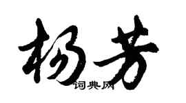 胡问遂杨芳行书个性签名怎么写