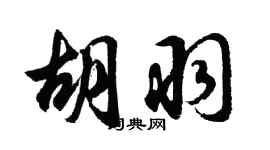 胡问遂胡羽行书个性签名怎么写