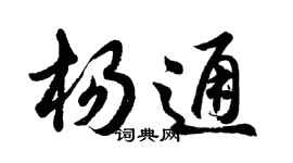 胡问遂杨通行书个性签名怎么写