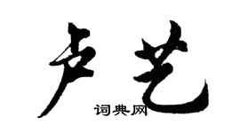 胡问遂卢艺行书个性签名怎么写