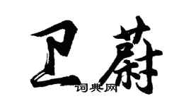 胡问遂卫蔚行书个性签名怎么写
