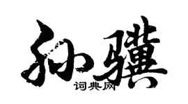 胡问遂孙骥行书个性签名怎么写