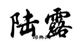 胡问遂陆露行书个性签名怎么写
