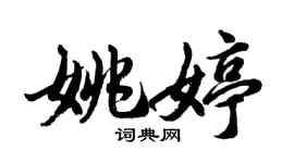 胡问遂姚婷行书个性签名怎么写