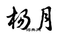 胡问遂杨月行书个性签名怎么写