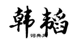 胡问遂韩韬行书个性签名怎么写