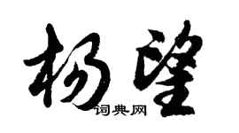 胡问遂杨望行书个性签名怎么写