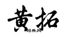 胡问遂黄拓行书个性签名怎么写
