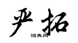 胡问遂严拓行书个性签名怎么写