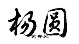 胡问遂杨圆行书个性签名怎么写