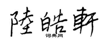 王正良陆皓轩行书个性签名怎么写